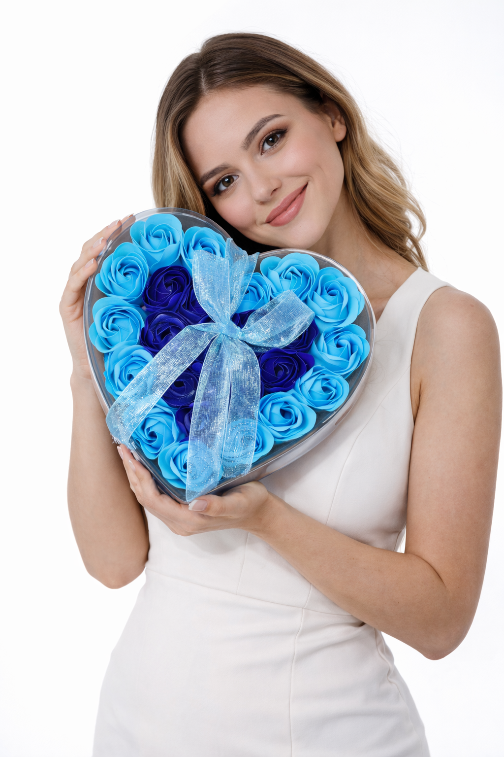 Rose-Scented Soap Flower Heart Gift Box – Romantic Home Décor & Gift