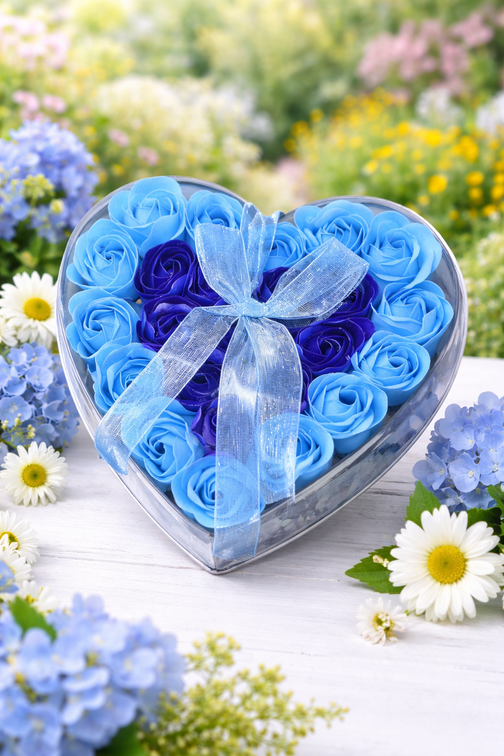 Rose-Scented Soap Flower Heart Gift Box – Romantic Home Décor & Gift